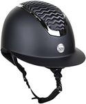 TuffRider Ultimate Wide Brim Equestrian Horse Riding Helmet- Black- Large