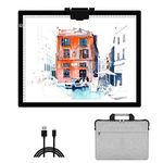 A3 Light Box, iVAOOZE Portable LED Light Box Pad 6 Adjustable Brightness Tracing Drawing Light Board with Carry Bag for Artists, Diamond Painting,Stencilling,Sketching,Animation