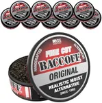 10 Cans, BaccOff Original Fine Cut, Black Tea Base with Bold, Smoky Flavors