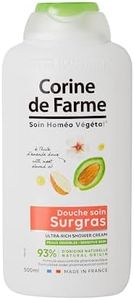 Corine de Farme, Douche Soin Surgras à l'Huile d'Amande Douce, Gel Lavant pour le Corps Enrichi en Huile d'Amande Douce, Nourrit et Apaise les Peaux Sèches et Mixtes, Flacon Recyclable - 500ml