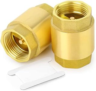 GASHER 2PCS Brass Check Valve 1" Female Thread, Backflow Prevention, One Way Check Valves