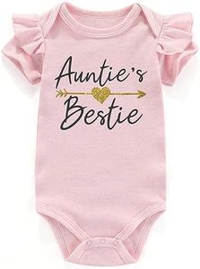 Acwssit Make Nana's Heart Baby Boy Clothes Unisex Funny Baby Girl Baby Bodysuit 0-3 months, Aunties Bestie Pink, 0-3 Months