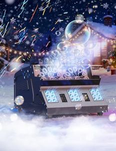Fancybling 2000W Fog Machine, 3 in 1 Fog Bubble Machine with 2 Bubble Fans, 18 RGB LED Lights Smoke Bubble ALL IN ONE Fog Machine, Bubble Machine for Halloween Christmas Party Wedding Birthday