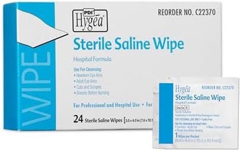 Hygea C22370 Sterile Saline Wipe, 6" x 4", 24/bx