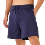 Boldfit Shorts for Men Solid Men Shorts Regular Fit Gym Shorts for Men Workout Yoga Outdoor All Day Shorts for Men All Season Wear Cotton Poly Quick Dry Mens Shorts Yoga Shorts - Navy XXL