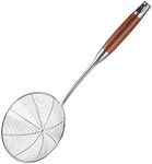 Zmeni Spider Strainer Spoon with Wooden Handle - High-End Stainless Steel Skimmer Ladle for Frying, Cooking, and Straining