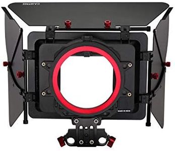 Camtree Camshade Video Matte Box for Lenses Upto 105mm Diameter. Top, Extendable Side Flags & Knicker-Complete Protection from Flares. 4x4 Filter Holder, 15mm Rod Adapter & Tool-Less (MB-CMS)