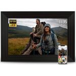Lifelong 10.1 Inch (25.65 CM) Digital Photo Frame with Slideshow | 1280 x 800 |Video & Sound – IPS HD Auto-Rotate Touch Screen, Wi-Fi & 32GB Memory - Desktop/Wall Mounted - Share Files with Frameo App