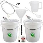 ALMOST OFF GRID Premium 25 Litre Beer and Wine Making Starter Kit with 2 Buckets Makes 30 or 60 Bottles, Equipment Kit, Homebrewing Set for Wine, Beer, Cider and Mead Making, Basic Brewing Equipment