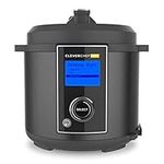 CleverChef Pro 6-in-1 Digital Pressure Cooker 4.8L - Multicooker, Slow Cooker, Soup Maker, Rice Cooker, Sous Vide - Free Drew&Cole Recipe App - Energy Efficient Cooking - Non-Stick Coating - Black