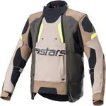 Alpinestars Halo Drystar Motorcycle Textile Jacket, Black/Sand/Yellow, XL