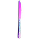 KitchAntique 9.1" Rainbow Dinner Knives with Floral Printed Handle | 1-Piece Premium Stainless Steel Flatware Set of Steak Knives | Elegant Dishwasher-Safe Cutlery for Home, Restaurants, and Gifting