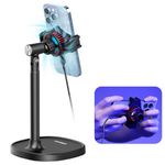 ULANZI SK-06 Cell Phone Stand with Phone Cooler, Desktop Phone Live Streaming Solution with Phone Cooling Fan, Height Adjustable Phone Cooler Stand Compatible with All Mobile Phones, iPhone & Android