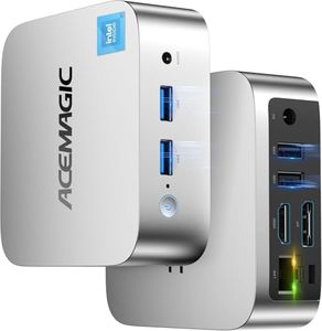 ACEMAGICIAN Mini PC Computer, Ιntel N150(up to 3.60GHz), 16GB DDR4 512GB SSD Desktop Computers, Win11 Pro, Micro PC Support 4K Dual Screen/Dual-Band WiFi 5//VESA Mount, Ultra-Compact 3.9" Cube