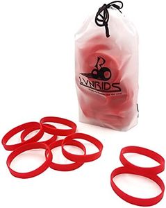 LVNRIDS Braccialetti in silicone vuoti 100 pezzi, braccialetti elastici in gomma per feste sportive Braccialetto Rosso L