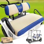 10L0L Golf Cart Seat Covers Kit, for Club Car DS and EZGO TXT RXV Original Front Seat Cushion, Breathable Fabric Material Keep Cool in Summer, No Need to Use Gun Nails