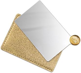 IBEET Unbreakable Stainless Steel Makeup Mirrors,Vanity Mirror Small for Purse Handbag Travel, Rectangular Handheld Compact Pocket Mirror Tiny Wallet Mirror Plate for Makeup