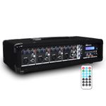 Power Dynamics PDM-C405A Bluetooth PA Mixer Amplifier – Portable 4 Channel 800W PA Mixer Amp with EQ, MP3 Player, USB/SD, Echo & Remote for DJ, Bands & Events