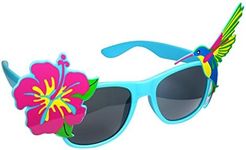 musykrafties Tropical Party Costume Sunglasses Fun Shade Hawaiian Hibiscus and Hummingbird