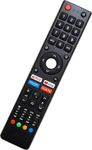 COSMOS SYSTEMS Smart TV Remote Compatible for (Voice Command) VU/BPL/Nokia/JVC/Croma Smart Android LED TV (Please Match with Your Old Remote) Remote Controller (Black)