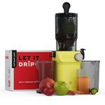 NUUK DRIP Self-Feeding Cold Press Juicer For Home | Mimics Hand Squeezing for Max Nutrients | Fruit & Vegetable Slow Juicer Machine | Patented Fused Strainer For Max Juice | 100% BPA Free Tritan Jars