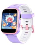 Kids Smart Watch Girls Boys - Smartwatch for Kids Game Smart Watch Gifts with 7 Games Camera Alarm Video Music Player Pedometer Stopwatch Flashlight Birthday Gift for Boys Girls (Purple)