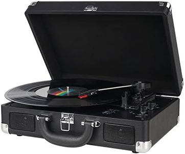 DIGITNOW! Platine Vinyle Retro Convertisseur Port USB 33/45/78 RPM avec Haut-parleurs intégrés, Tourne-Disque Vinyle à MP3 Codage Fonction
