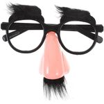 Ciieeo 1pc Halloween Big Nose Glasses Funny Nose Disguise Glasses Big Nose Cosplay Glasses with Eyebrows for Halloween Party Masquerade