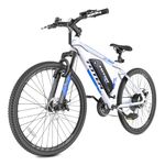 Totem Electric Bike for Adults, 750W Peak Motor, 26" Ebike for Teens 21 Speed 20Mph Up to 40Mile with Dual Disc Brake Commute E-Bike E-MTB for Men Women Electric Bicycles (Blue-White)