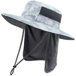 Bassdash UPF 50+ Sun Fishing Hat Water Resistant with Detachable Neck Flap