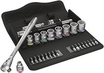 Wera 05004048001 8100 SB 8 Zyklop Metal Ratchet Set with Switch Lever, 3/8" Drive, Metric, 29 Pieces 4013288173928