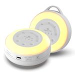 Amkette Sleeptec Sleep Speaker/White Noise Machine, 24 Preloaded Soothing Sounds, 6-Level Night Light, Timer Settings, Compact Bedside Sleep & Relaxation Device