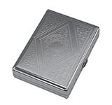 Retro Metal Cigarette Case for Regular, King Size, 100's, Can Hold 20 (100mm Silver)