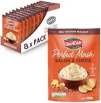 Idahoan Mashed Potato Bacon & Cheese, Pack of 8 x 109g, Instant Mash Potato, Idahoan Mash Potato Made in USA