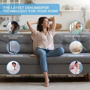MONHOUSE Portable Dehumidifier 600ml – Compact Moisture Absorber