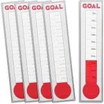 Set of 10 Thermometer Goal Setting Chart - 48 x 11 inches