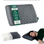The White Willow Memory Foam Pillow for Neck & Shoulder Pain Relief-Cervical Pillow for Sleeping-Orthopedic Bed Pillow for Back, Side & Stomach Sleepers-Medium Firm-King Size-4" H-Grey