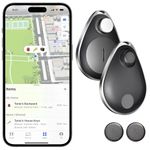 Utag GPS Tracker 2 Pack, MFi Certified Key Finder Works with Apple Find My (iOS only), IP67 Waterproof, Lost Mode, Bluetooth Tracker With Safety Pins for Clothing, Shoes, Backpack, Keys