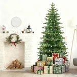 6ft Artificial Christmas Tree, Pine Tree Indoor Outdoor Christmas Decorations,2381Pcs Branches Tips with Metal Foldable Stand, Xmas Tree for Home Office Holiday Party Decorations