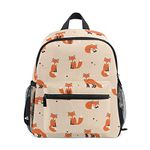 Linomo Cute Animal Fox Pattern Kids Backpack Daypack Bookbag Preschool Toddler Backpacks Kindergarten Shoulder Bag for Boys Girls Child