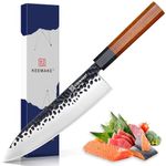 KEEMAKE Japanese Kitchen Knife 8 inch Sharp Chef Knife 440C Stainless Steel