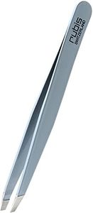 Rubis Classic Collection - Professional Eyebrow Tweezers Slanted Tip - Slanted Tweezers for Eyebrow Plucking and Hair Removal (Light Blue)