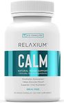 Relaxium Calm, Non-Habit Forming, Stress & Mood Support Supplement, Elevate Mood & Boost Relaxation with Ashwagandha, 5-HTP, GABA, Made in USA (60 Vegan Capsules, 30 Day Supply)