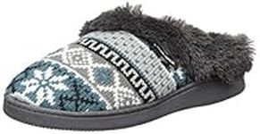 MUK LUKS Women's Suzanne Clog Slippers, Grey Heather, Large