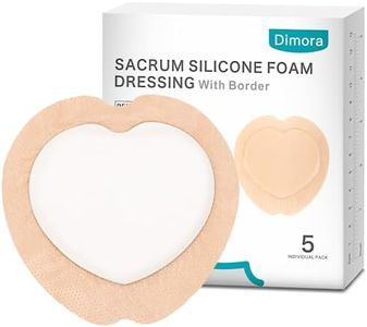Dimora Wound Dressing Sacrum Foam Bandages Silicone Adhesive Border 7"x7" Waterproof Sacral Pads Absorbent Breathable Bed Sore Pressure Dressing