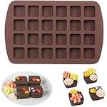 Webake Mini Brownie Pan Square Silicone Baking Mold for Keto Fat Bomb, Chocolate, Peanut Butter, Blondie