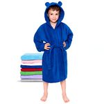 Twinzen - Bathrobe Kids for Boys & Girls - 100% Cotton Oeko-TEX® - Belt, 2 Pockets, Hood with Ears