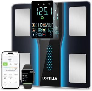 LOFTILLA Smart Scale for Body Weight, Accurate Scale with BMI Body Fat Muscle Mass, 8-in-1 Large Display, Digital Bathroom Scales for 14 Body Composition Metrics, Sync with Fitness App