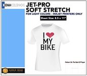 Iron ON Heat Transfer Paper Jet-PRO SS SOFSTRETCH 8.5 X 11 Custom Pack 25 Sheet