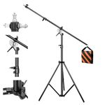 Soonpho 400cm Light Stand Aluminum Lamp Tripod with Boom Arm for Photography Lighting 13.2ft/400cm with 6.2ft/190cm Boom Arm and Sand Bag Two Way Adjustable For Softbox,Reflectors,Photography